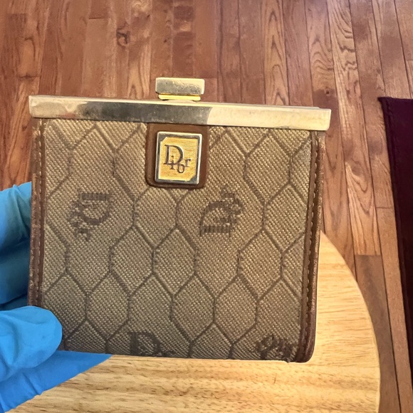 DIOR TROTTER VINTAGE KISS LOCK COIN PURSE - Picture 1 of 5